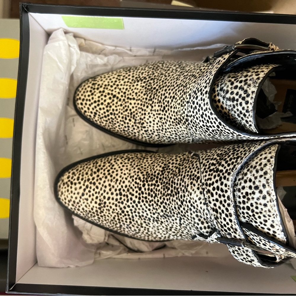 Very special calf hair booties.  Standouts whenever they are taken out.